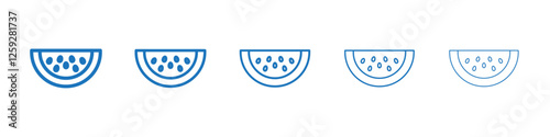 Watermelon icon Symbol collection thin outline set
