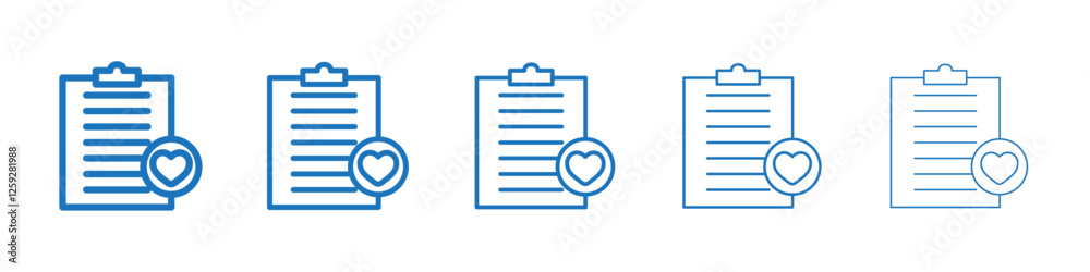 Wish list icon Symbol collection thin outline set Wish list icon Symbol collection thin outline set