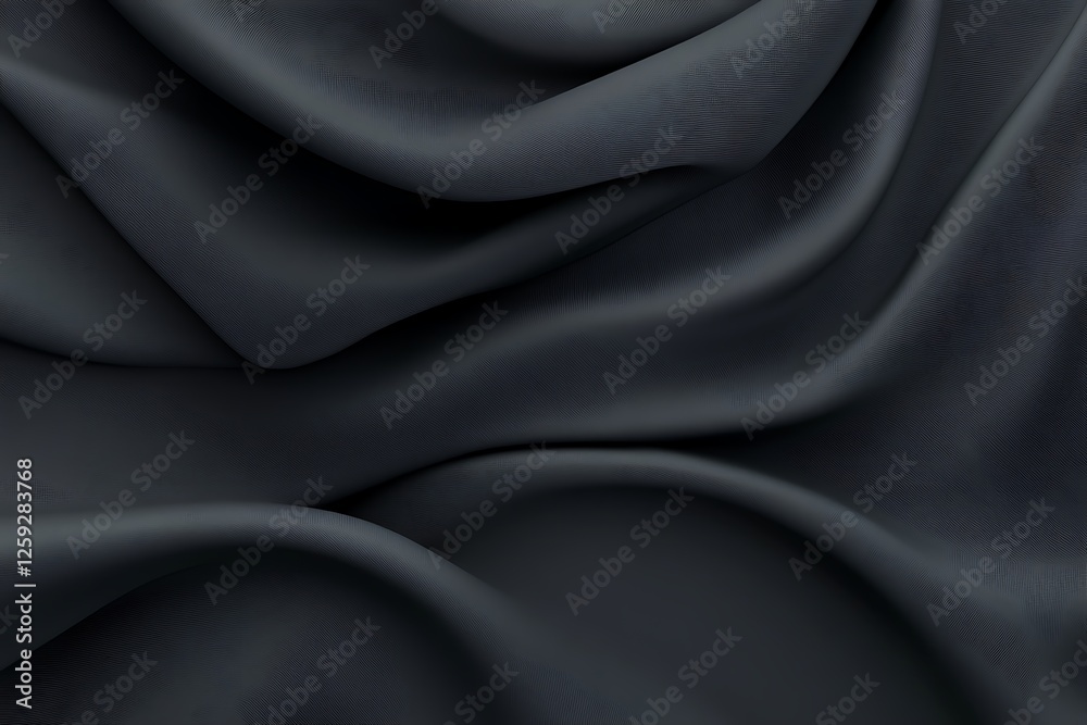 Obraz premium Abstract background texture of dark draped fabric close-up textile environment elegant design