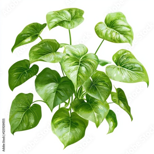 A vibrant green plant with heart-shaped leaves, ideal for indoor decoration and enhancing natural aesthetics.