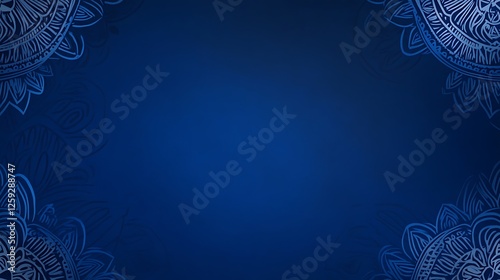 Blue ornate frame, design, background