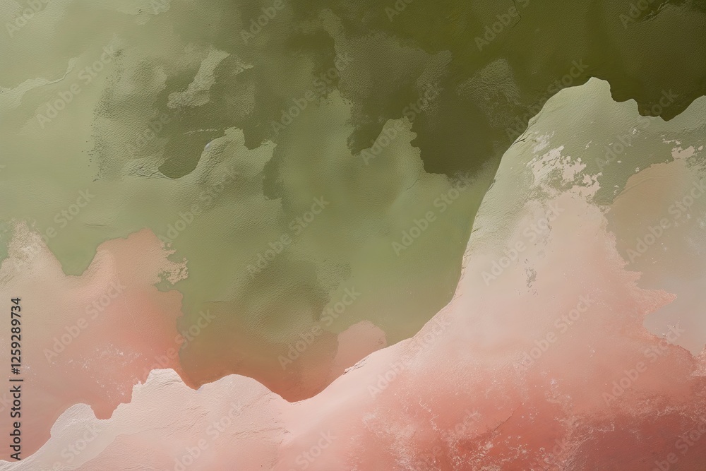 Fototapeta premium Olive Green and Blush Pink Soft Grainy Gradient Background with Modern Abstract Design