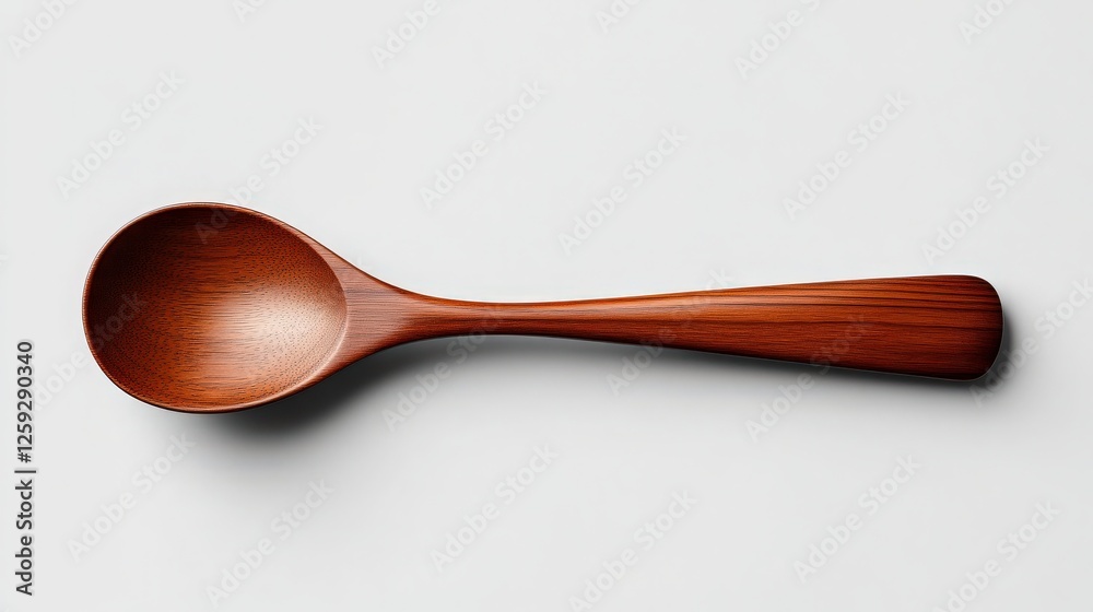 Elegant Wooden Spoon on Simple Background for Kitchen Use Elegant Wooden Spoon on Simple Background for Kitchen Use