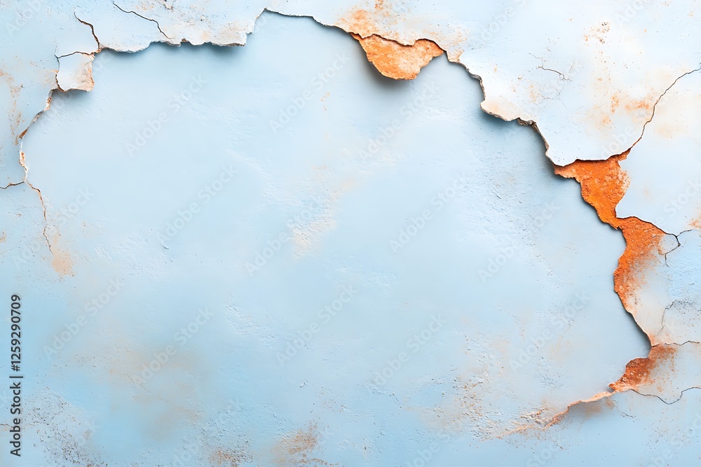 Obraz premium Abstract background texture of cracked blue paint artistic concept digital art environment