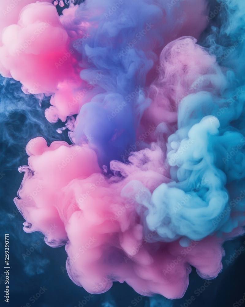 Fototapeta premium Abstract smoke effect background with vivid colors on black