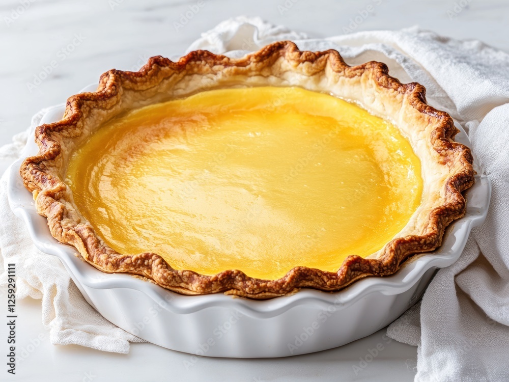 Lemon Pie in White Dish Lemon Pie in White Dish