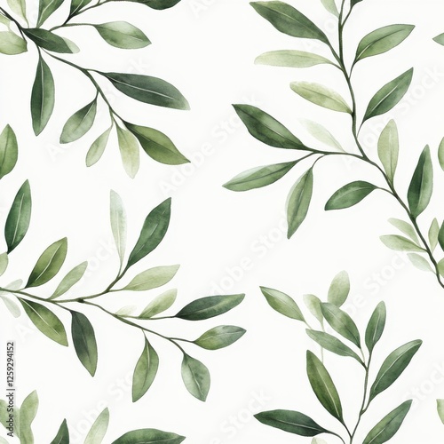 Wallpaper Mural Green Botanical Leaf Pattern Design for Digital Backgrounds or Textiles Torontodigital.ca