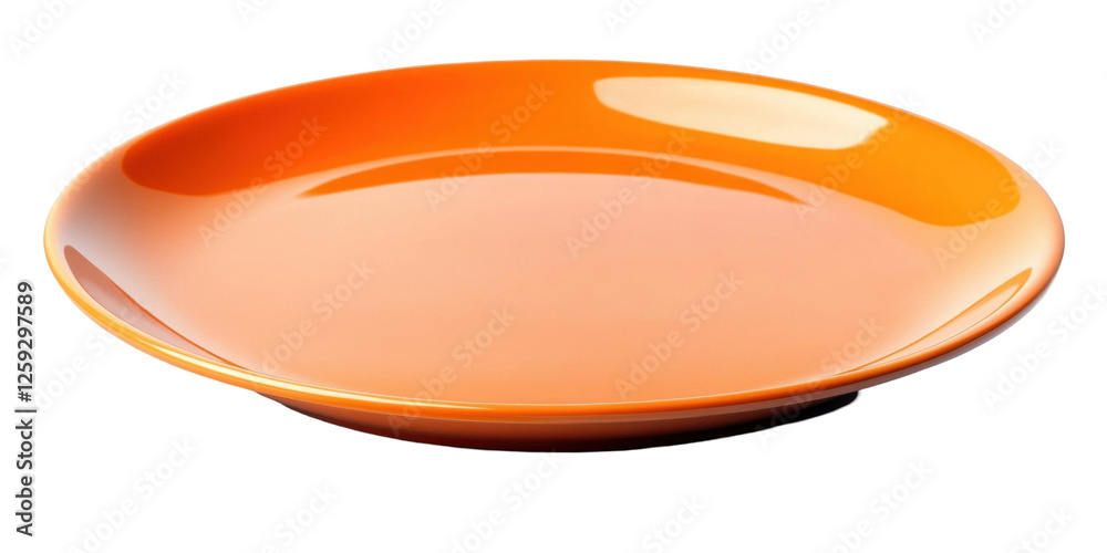 Orange plate on a transparent background Orange plate on a transparent background
