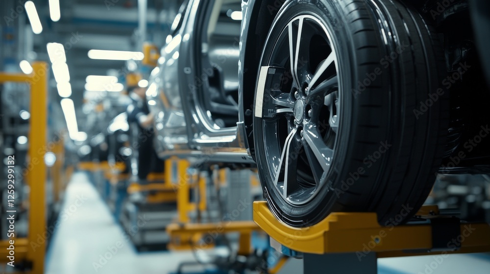 custom made wallpaper toronto digitalAutomotive assembly line. Technicians assembling and testing vehicle components. Emphasizing efficiency and precision in automotive production. Ideal for automotive industry features.