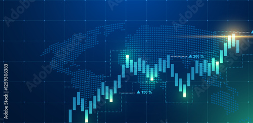 Trading background with chart. Suitable for forex, gold, crypto, stock, and finance. Business vector
