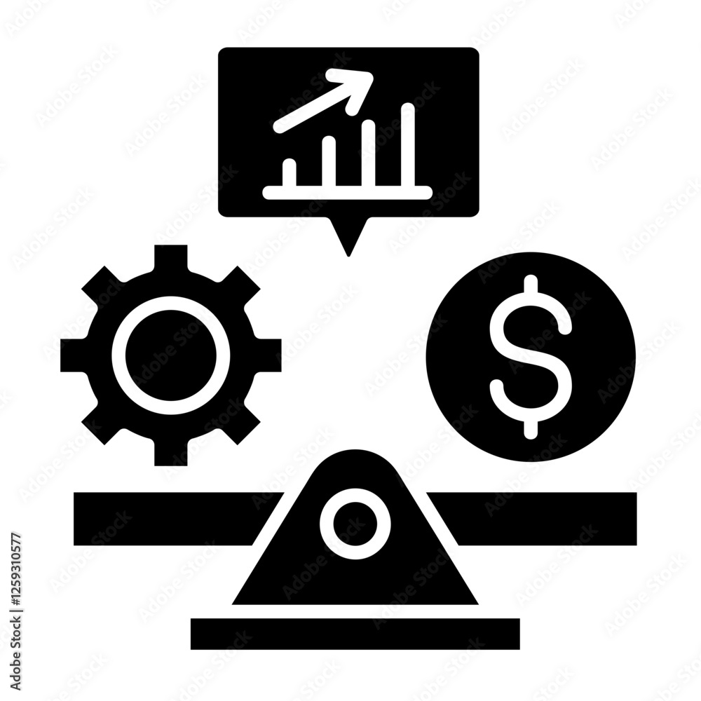 Obraz premium Earnings Stability Icon