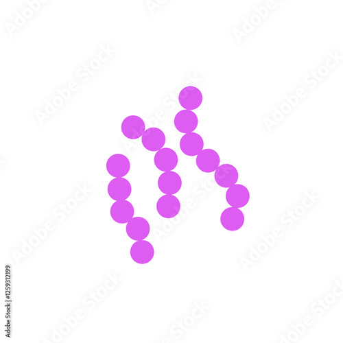 streptococcus pneumoniae bacteria flat style