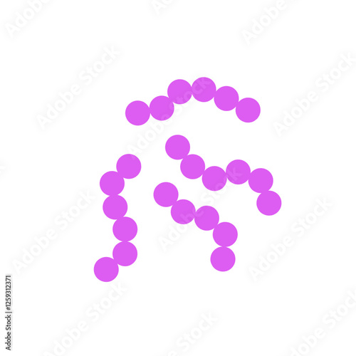 streptococcus pneumoniae bacteria flat style
