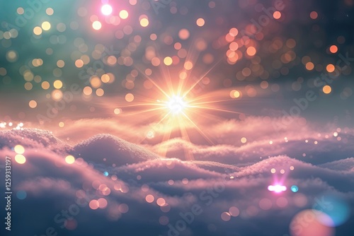 Enchanting Glow Effects with Magical Lens Flare and Dreamy Bokeh Background