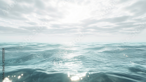 Wallpaper Mural The sea under the blue sky and white clouds Torontodigital.ca