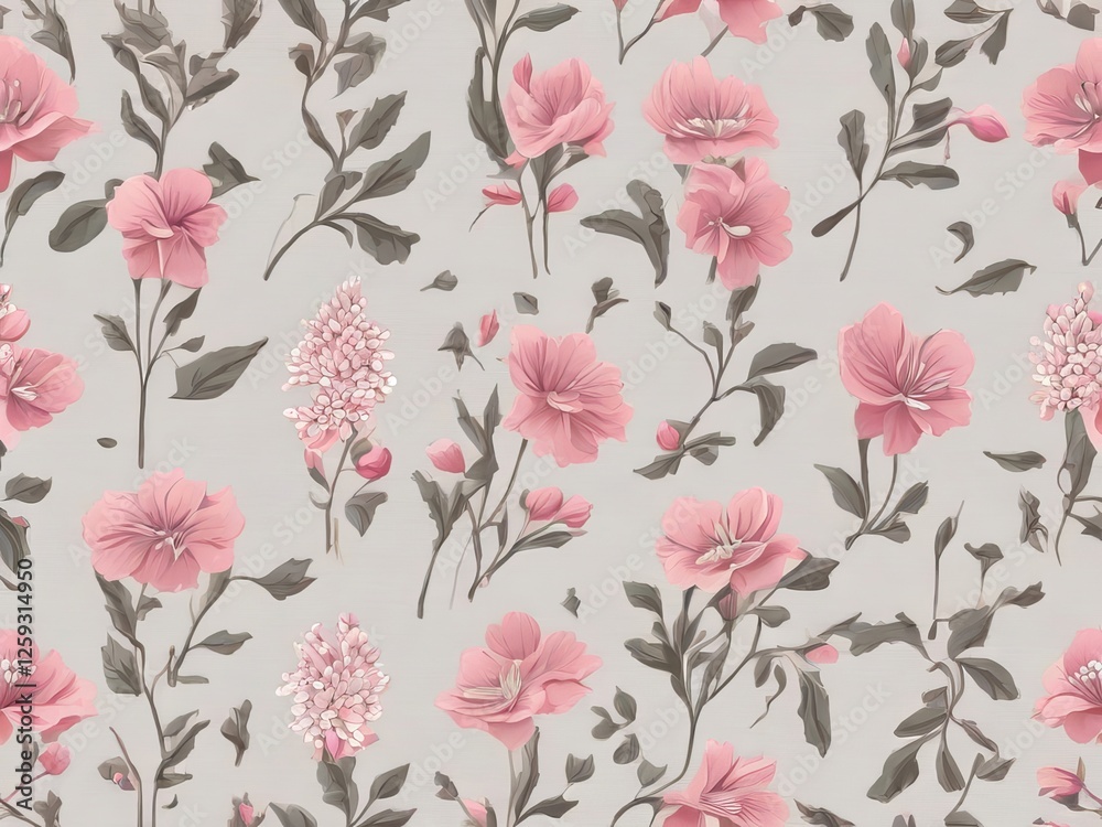 seamless flower textile pattern and 3D Floral ornaments texture background seamless flower textile pattern and 3D Floral ornaments texture background