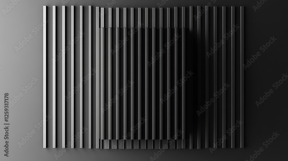 Abstract dark grey cube, lines, background Abstract dark grey cube, lines, background