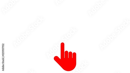 Hand Pointer Pointing in Upward Direction 4k Resolution Motion Graphics Video Footage with Alpha Channel