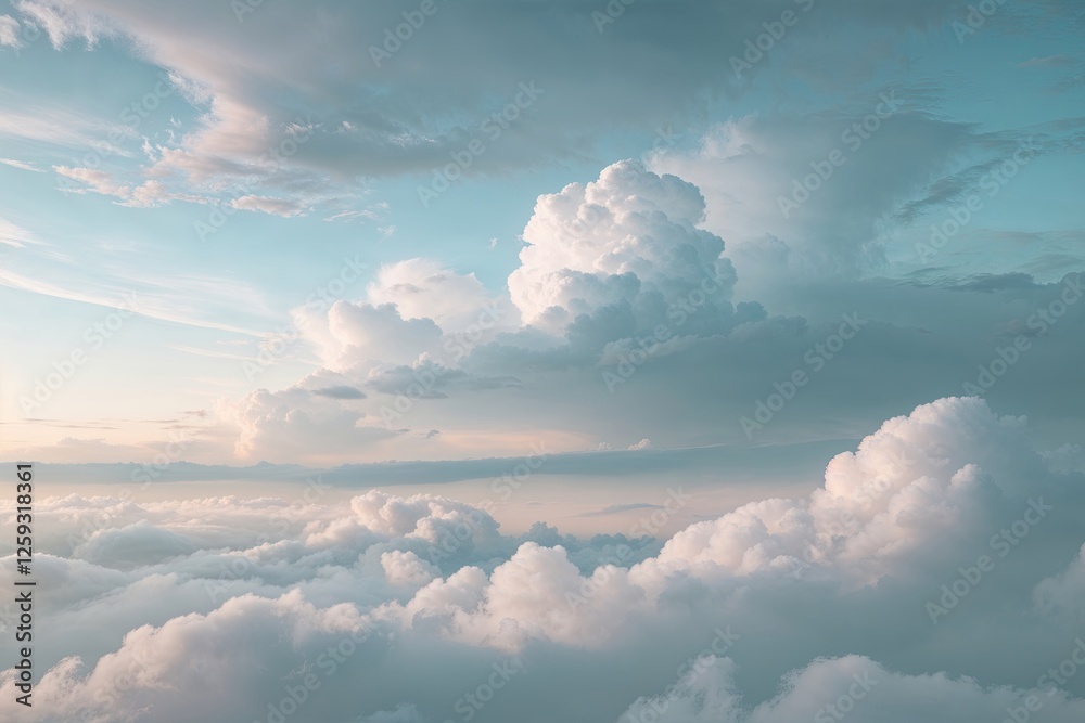 Dreamy Overcast Sky with Delicate Clouds in a Serene Aesthetic Setting Dreamy Overcast Sky with Delicate Clouds in a Serene Aesthetic Setting