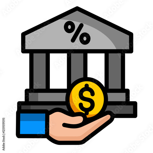 Bank Lending Icon