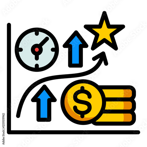 Yield Curve Icon