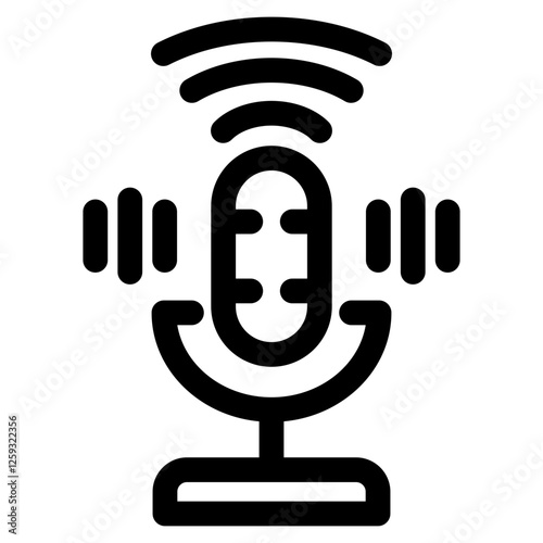 Voice assistant icon element for design