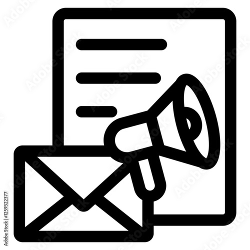 newsletter icon element for design