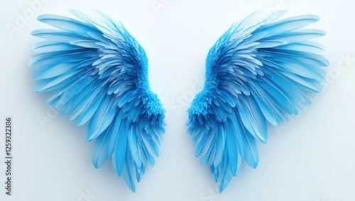ethereal azure wings a symbolic embodiment of freedom aspiration and celestial grace resting gracefully
