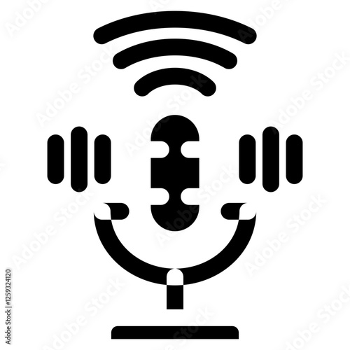 Voice assistant icon element for design