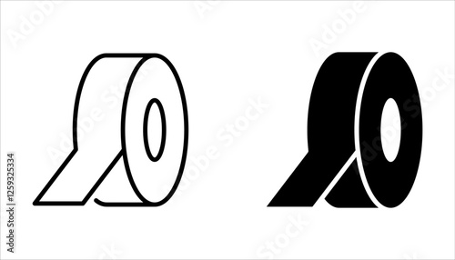 sticky tape icon set, Adhesive Tape on white background