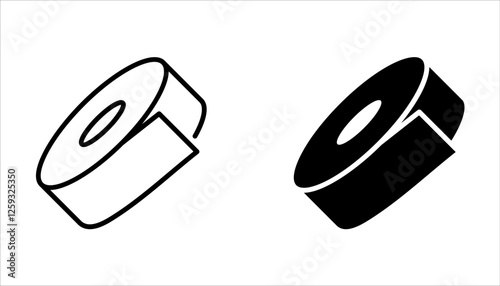 sticky tape icon set, Adhesive Tape on white background
