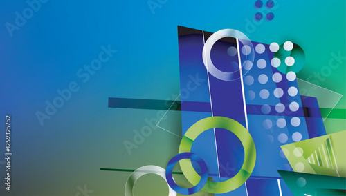 Abstract background geometric design with colorful gradients