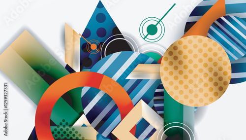 Dynamic complex geometric abstract background