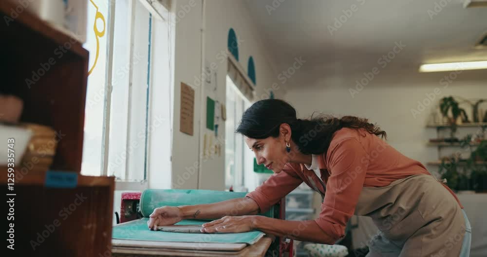 Woman, clay and creative in workshop for small business, shape material or manufacturing. Entrepreneur, pottery or ceramics on table for design process, creativity or startup shop for handmade crafts Woman, clay and creative in workshop for small business, shape material or manufacturing. Entrepreneur, pottery or ceramics on table for design process, creativity or startup shop for handmade crafts