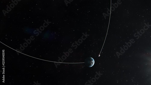 Asteroid 2024 YR4 Impact with Earth Showing Motion Path