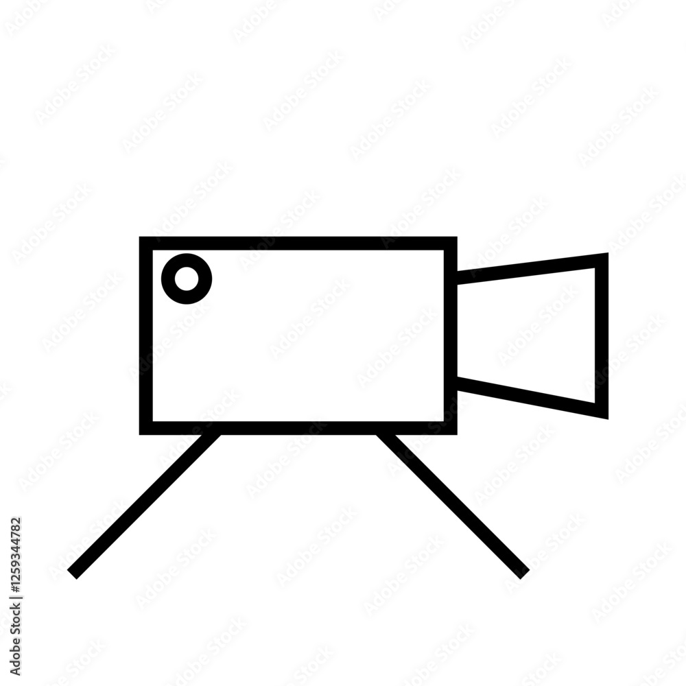 projector screen isolated on white