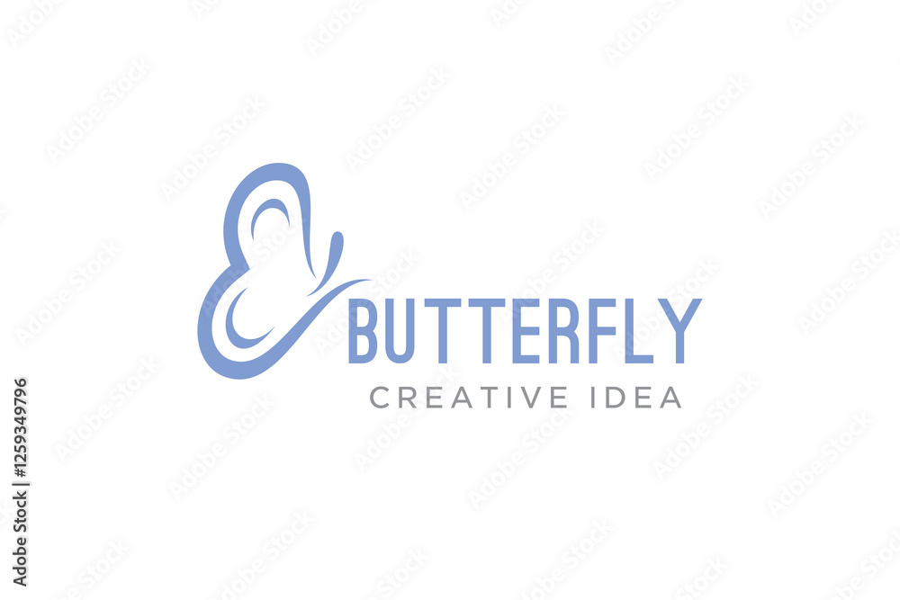 Fototapeta premium Creative Butterfly Concept Logo Design Template