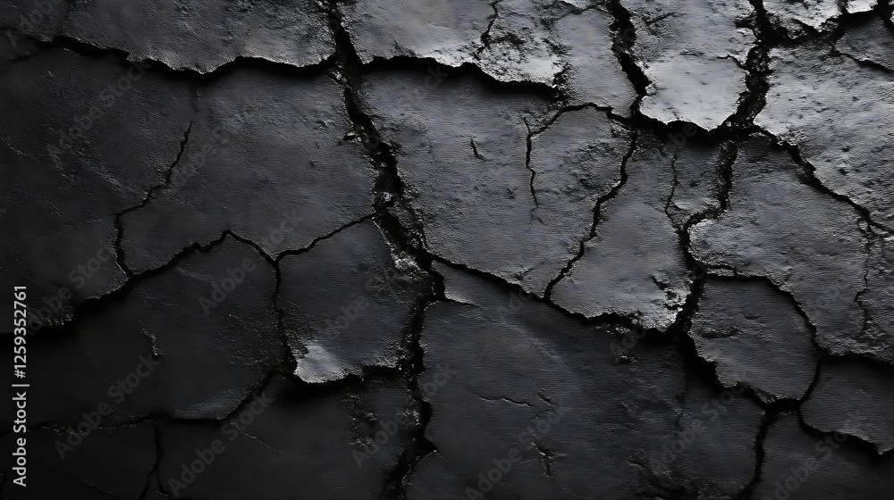 Dark Cracked Surface Abstract Texture Background Dark Cracked Surface Abstract Texture Background