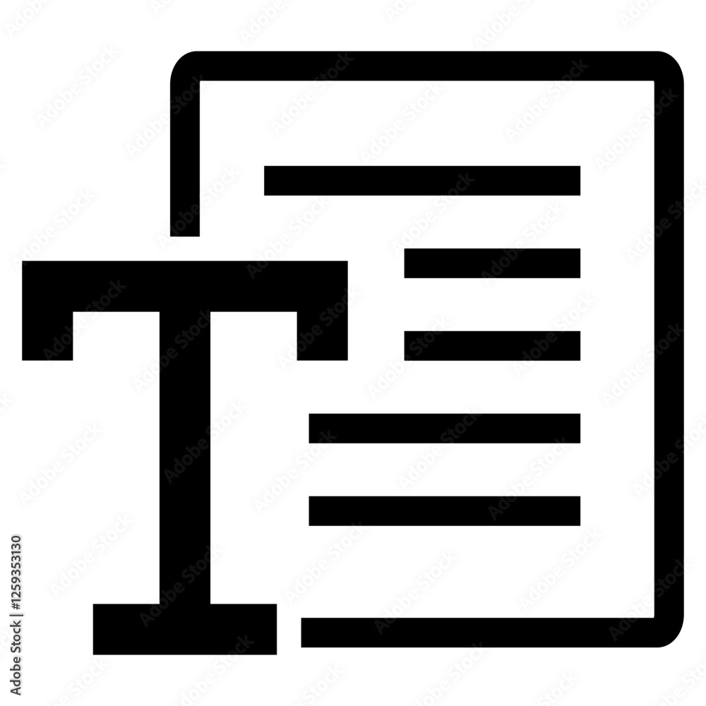 Obraz premium Text icon