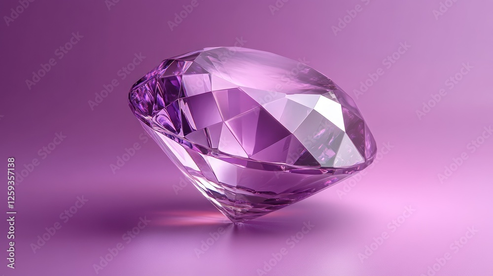 A Sparkling Amethyst Gemstone: A Close-Up View of a Vibrant Purple Diamond A Sparkling Amethyst Gemstone: A Close-Up View of a Vibrant Purple Diamond