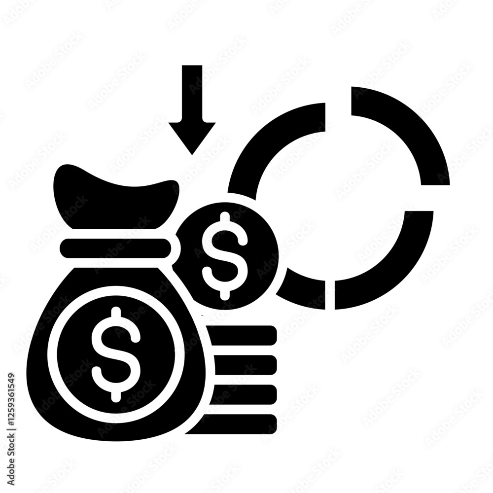 Obraz premium Net Income Icon