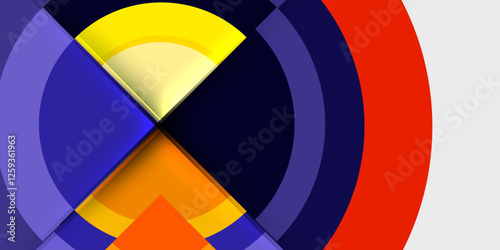 Target circle geometric abstract shapes. Vector Illustration For Wallpaper, Banner, Background, Card, Book Illustration, landing page