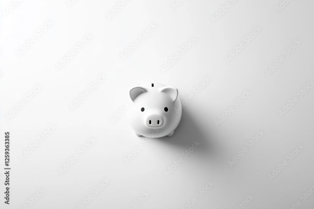 White piggy bank savings money finance background White piggy bank savings money finance background