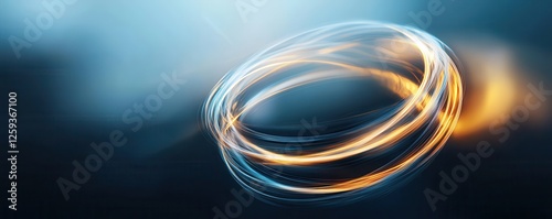 A vibrant, swirling light effect on a blue backdrop creating an ethereal, dynamic visual impression.