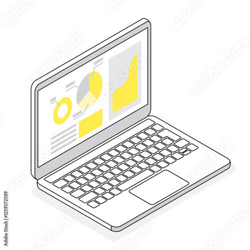 WEBマーケティングをしているパソコン