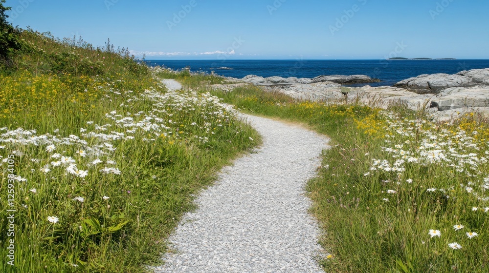 Coastal Wildflower Path Ocean View Coastal Wildflower Path Ocean View