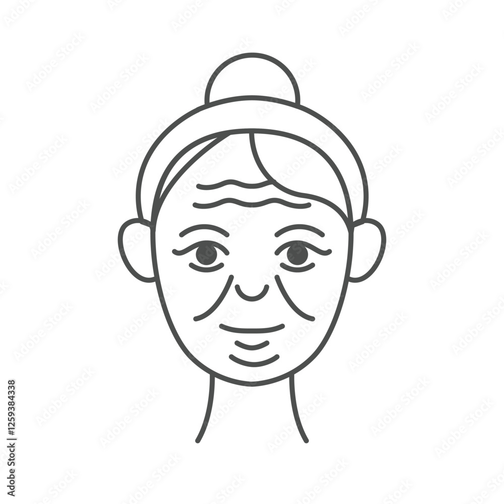 Minimalist face wrinkles icon in a modern, thin-line style with pink accents. Ideal for beauty, skincare branding, spa, wellness, product packaging, social media, and digital marketing. Minimalist face wrinkles icon in a modern, thin-line style with pink accents. Ideal for beauty, skincare branding, spa, wellness, product packaging, social media, and digital marketing.
