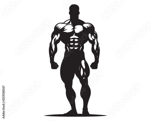 Muscular bodybuilder 8.eps