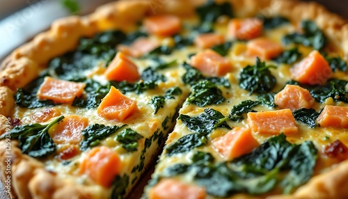 Delicious Spinach Quiche with Salmon Perfect for Brunch or Light Meal