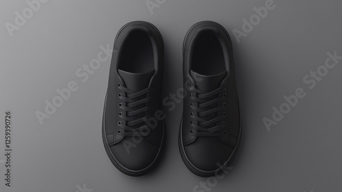 Sleek Black Sneakers: A pai...